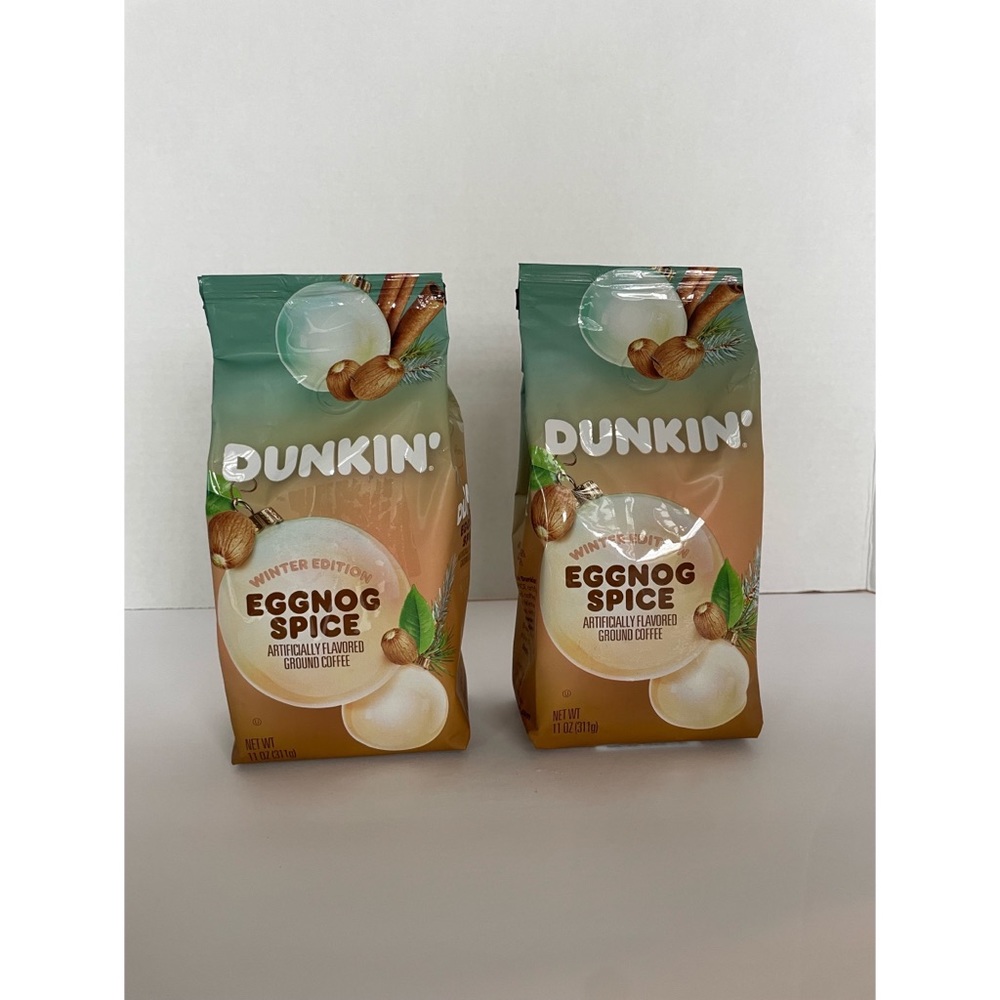 Dunkin’ Eggnog Spice Ground Coffee Winter Edition 11 oz. Best By 8/22